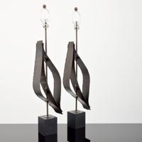 Pair of Brutalist Lamps Attributed to Harry Balmer - Sold for $1,375 on 01-29-2022 (Lot 160).jpg